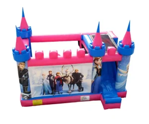 frozen commercial bounce house with slide 04
