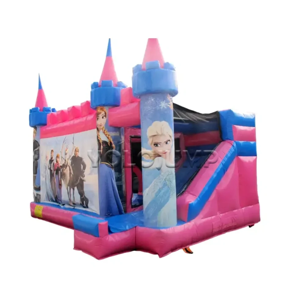 frozen commercial bounce house with slide (2)