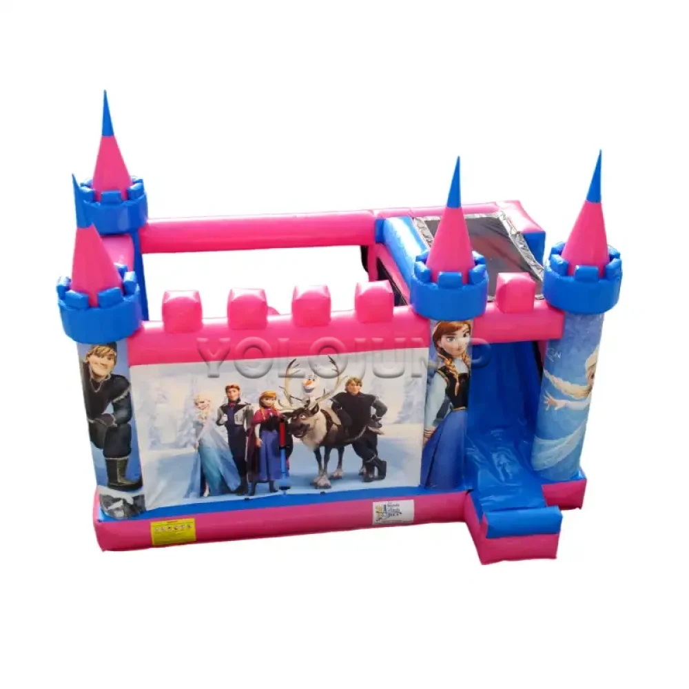 frozen commercial bounce house with slide (3)