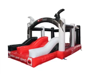 goat shape commercial bounce house with slide 04