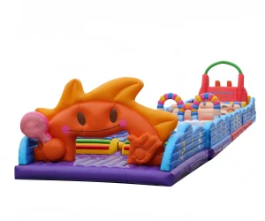good morning theme commercial inflatable obstacle course 03