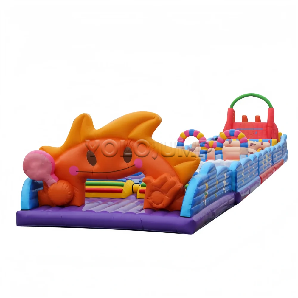 good morning theme commercial inflatable obstacle course