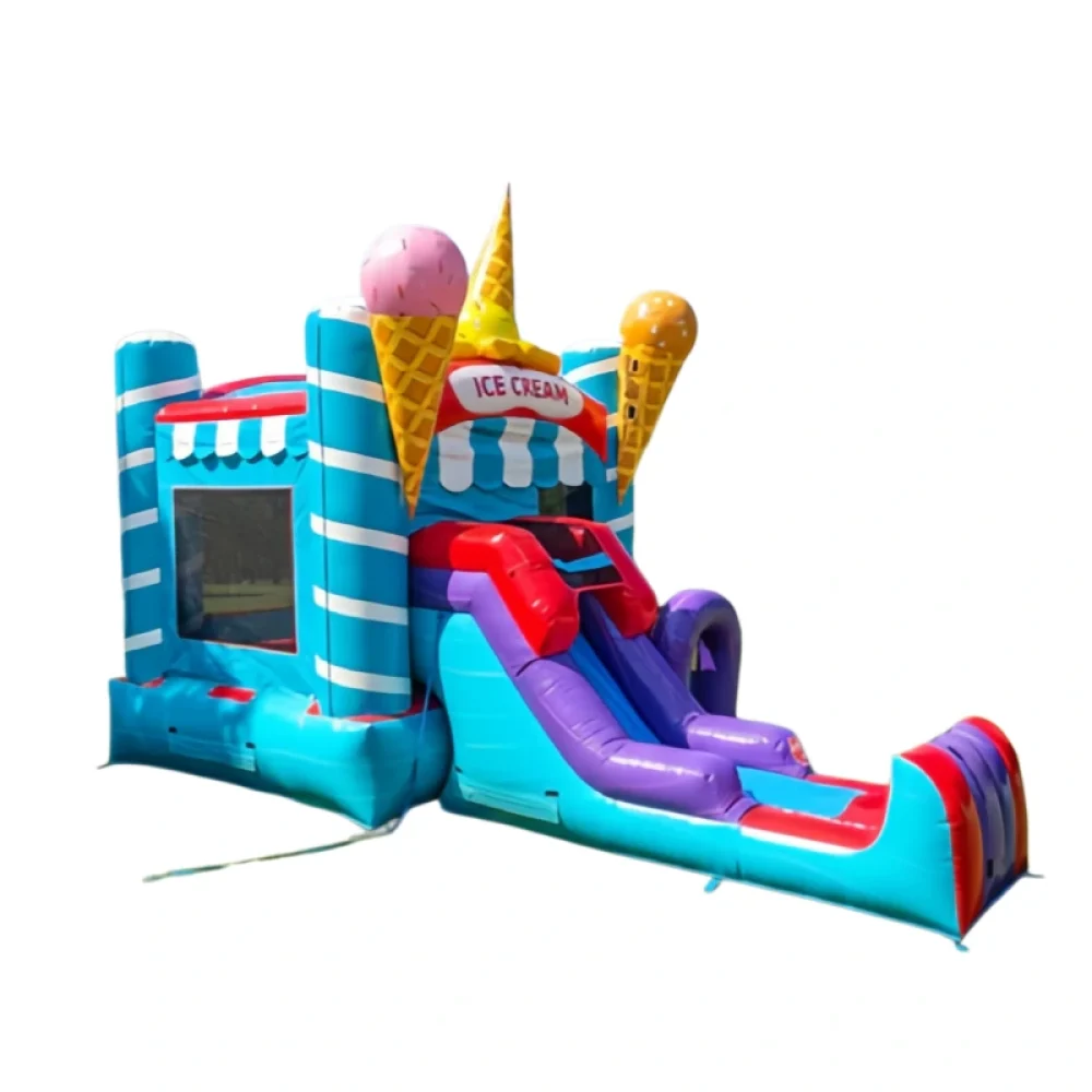 ice cream island commercial inflatable bounce house combo (2)