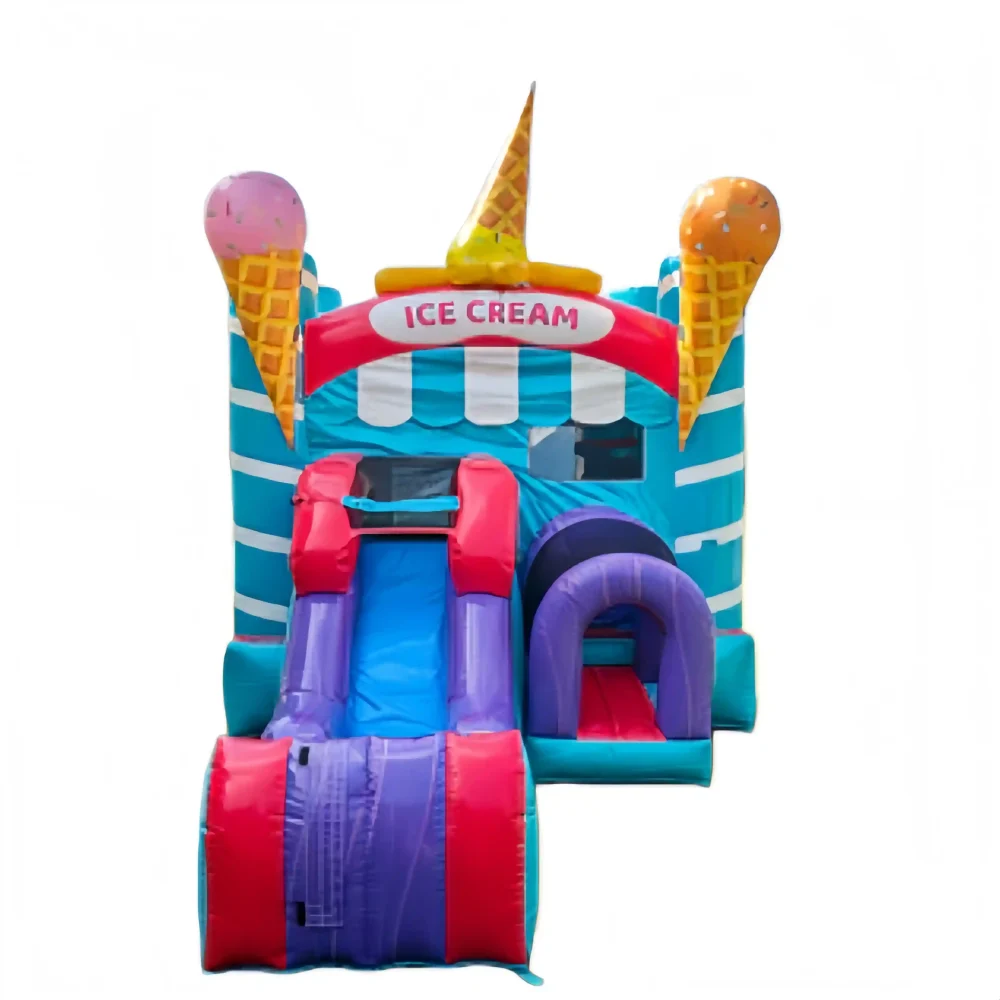 ice cream island commercial inflatable bounce house combo (3)