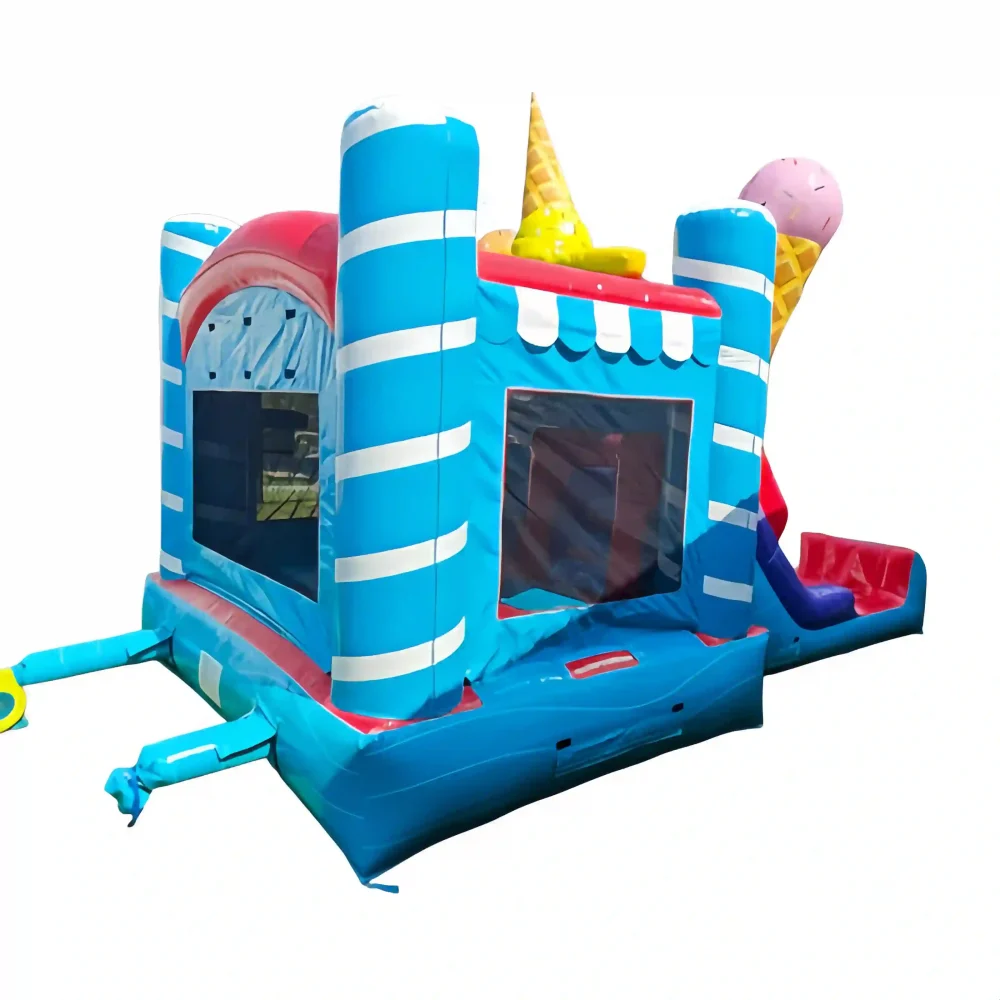 ice cream island commercial inflatable bounce house combo (4)