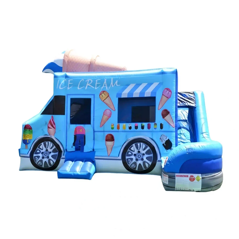 inflatable ice cream truck bounce house combo for sale (3)
