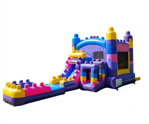lego blocks bounce combo wet dry combo bounce house