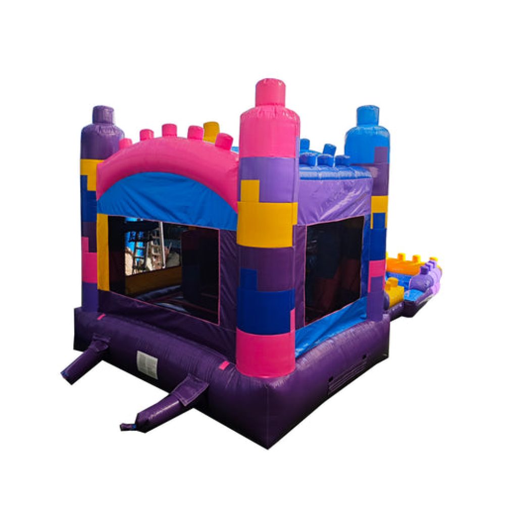 lego blocks bounce combo wet dry combo bounce house