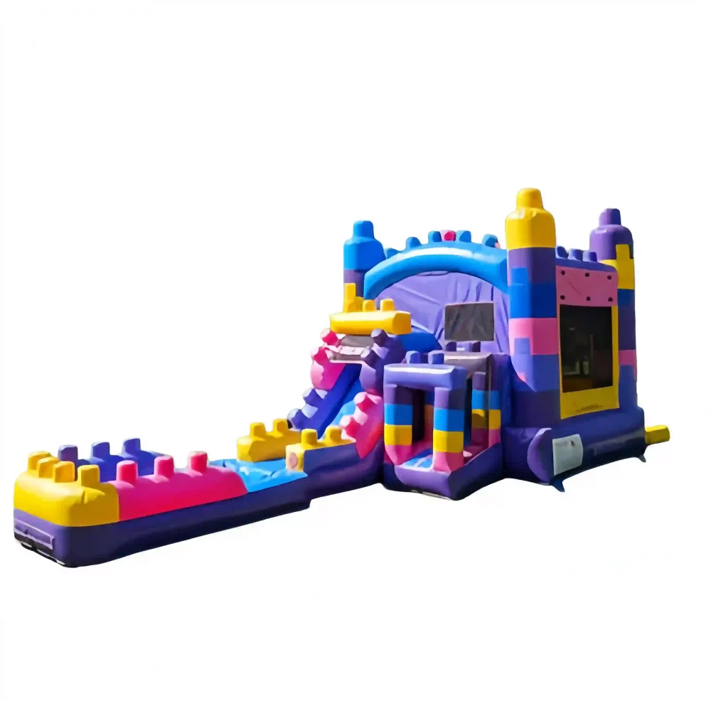 lego blocks bounce combo wet dry combo bounce house