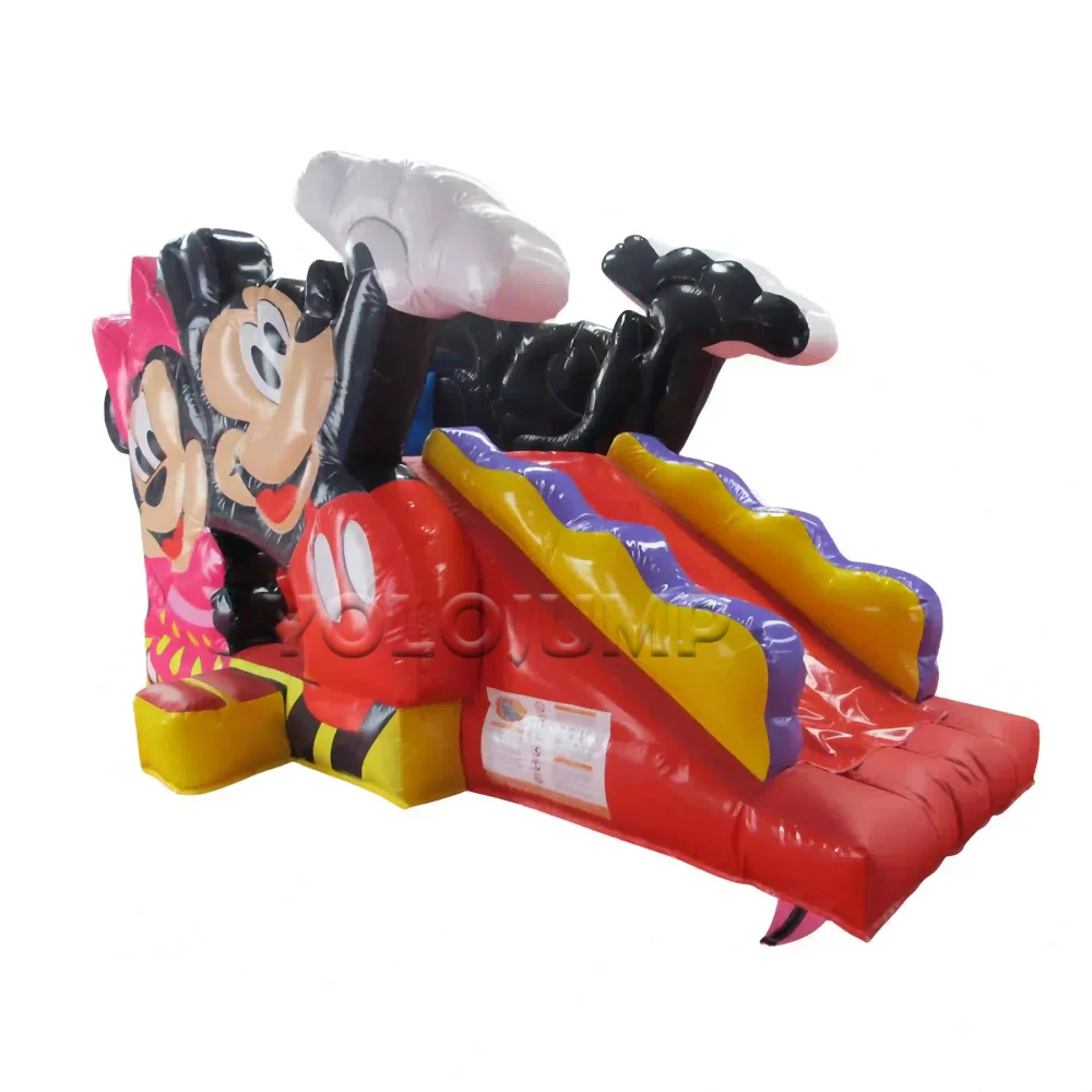 mickey and minnie commercial bounce house with slide (2)