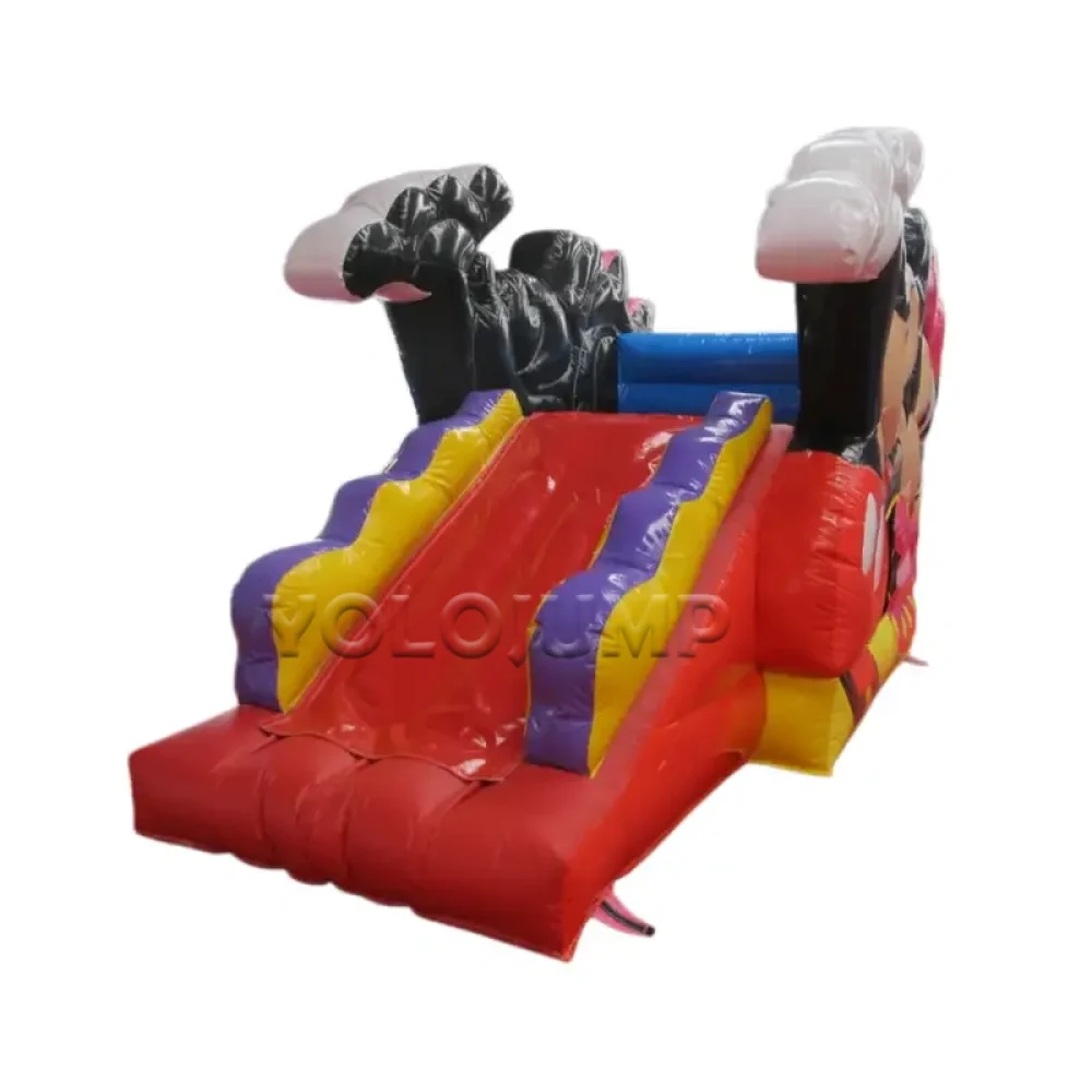 mickey and minnie commercial bounce house with slide (4)