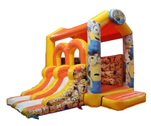 minions commercial bounce house with slide