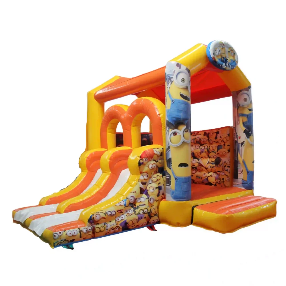 minions commercial bounce house with slide