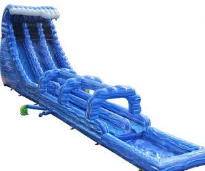 ocean blue inflatable water slid