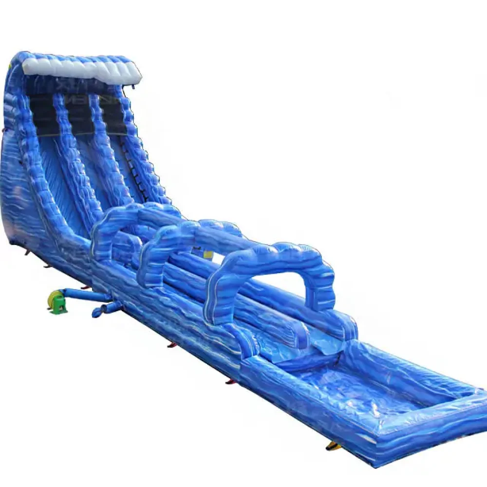 ocean blue inflatable water slid