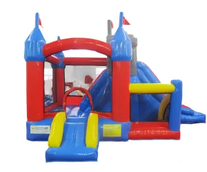 original color castle inflatable bounce house with slide 06