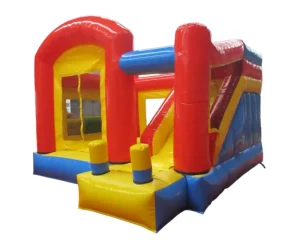 original color commercial bounce house with slide 06