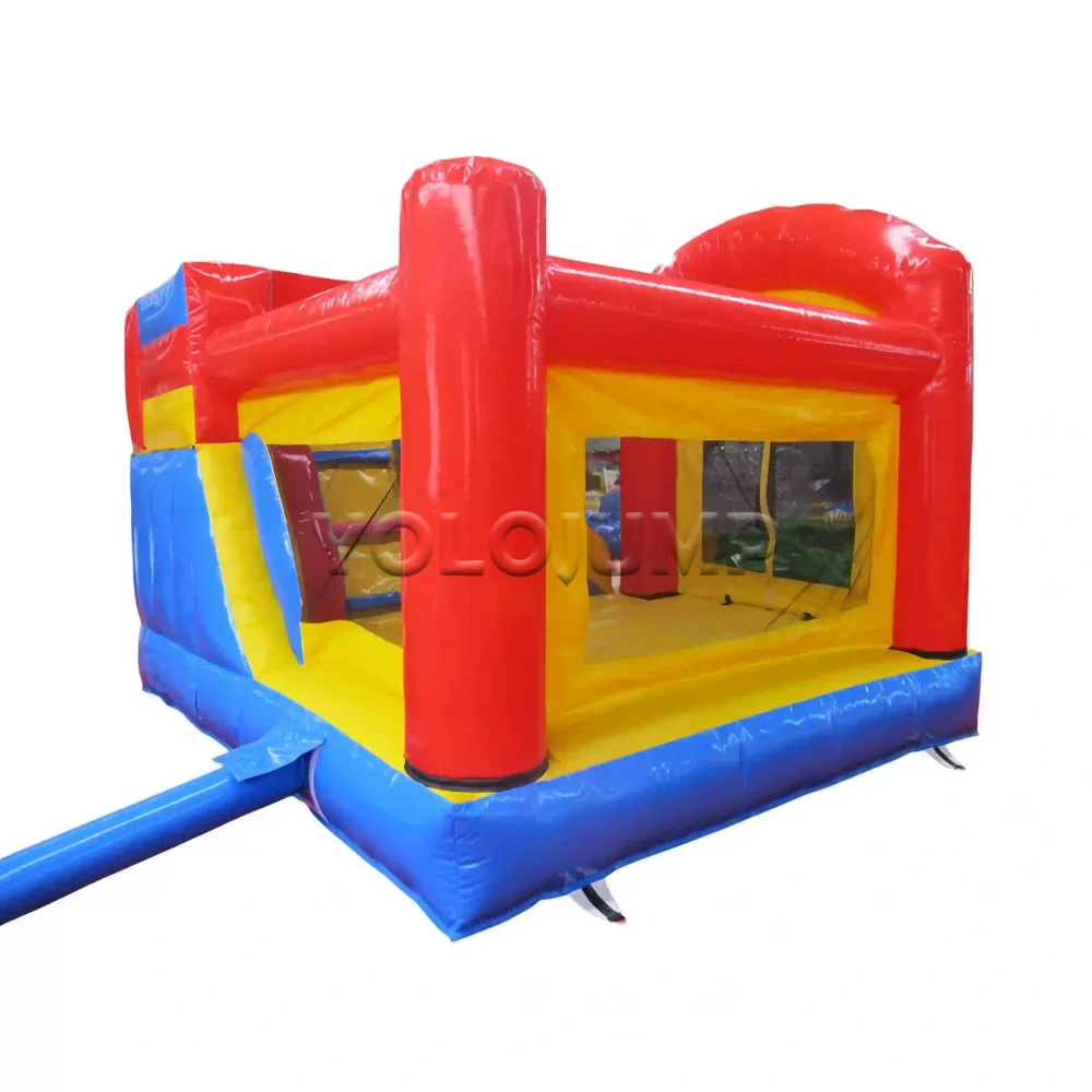 original color commercial bounce house with slide (2)