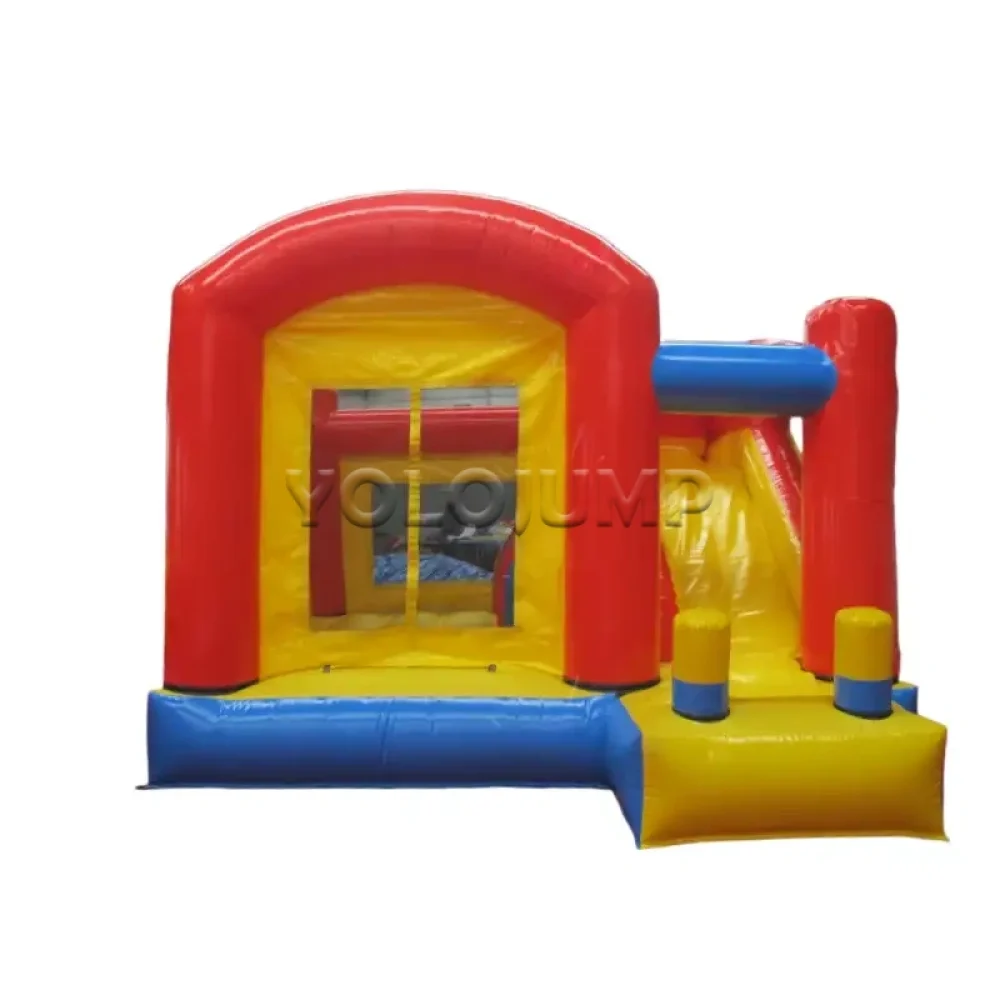 original color commercial bounce house with slide (4)