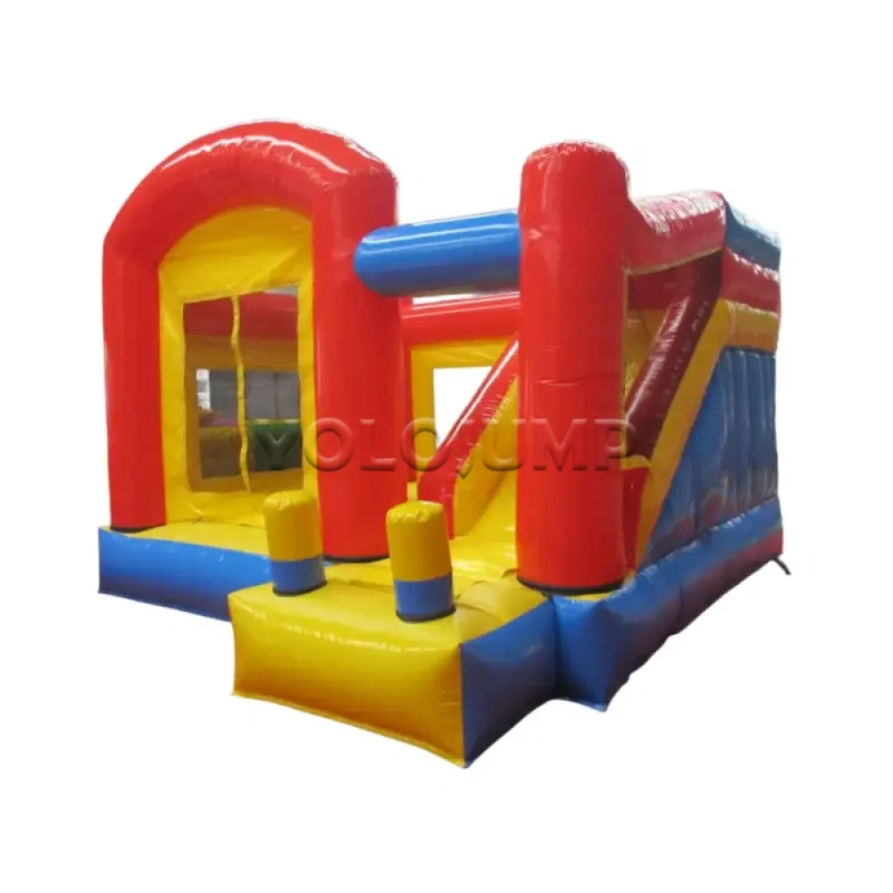 original color commercial bounce house with slide (5)