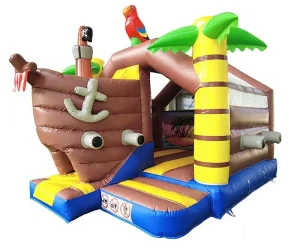 pirate ship primary colors commercial inflatable bounce house combo