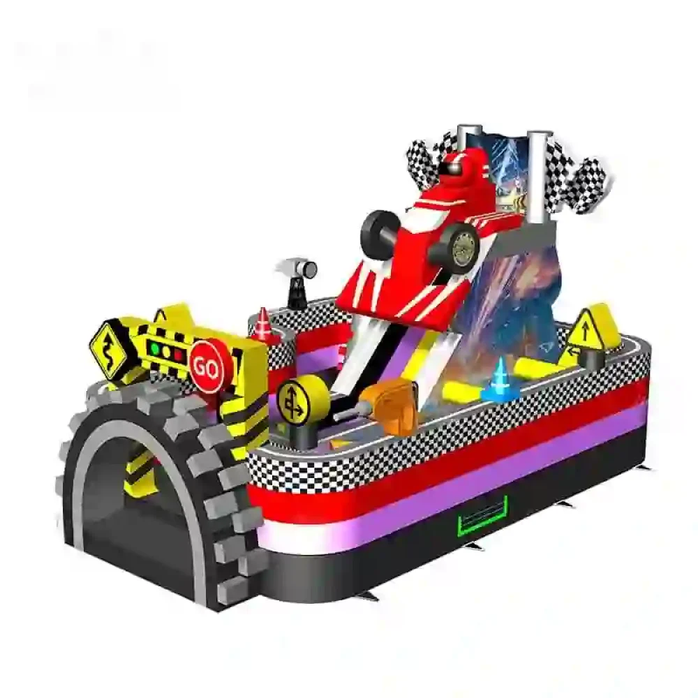 race car theme bounce house combo for sale (4)
