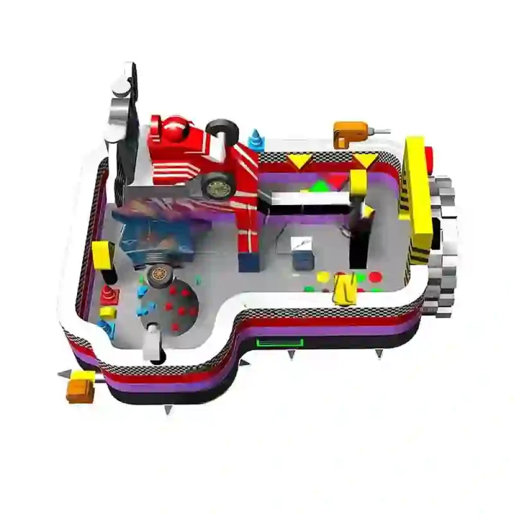 race car theme bounce house combo for sale (5)