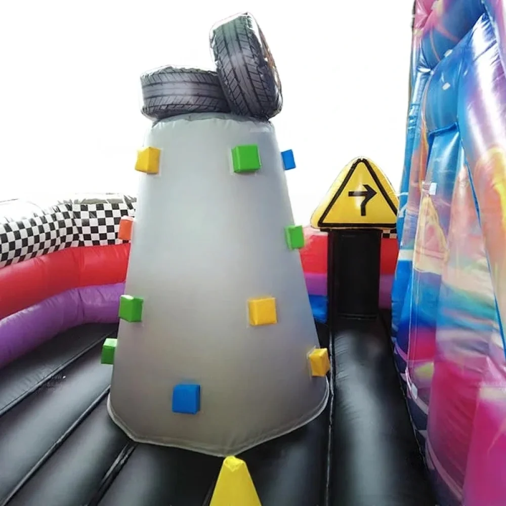 race car theme bounce house combo for sale