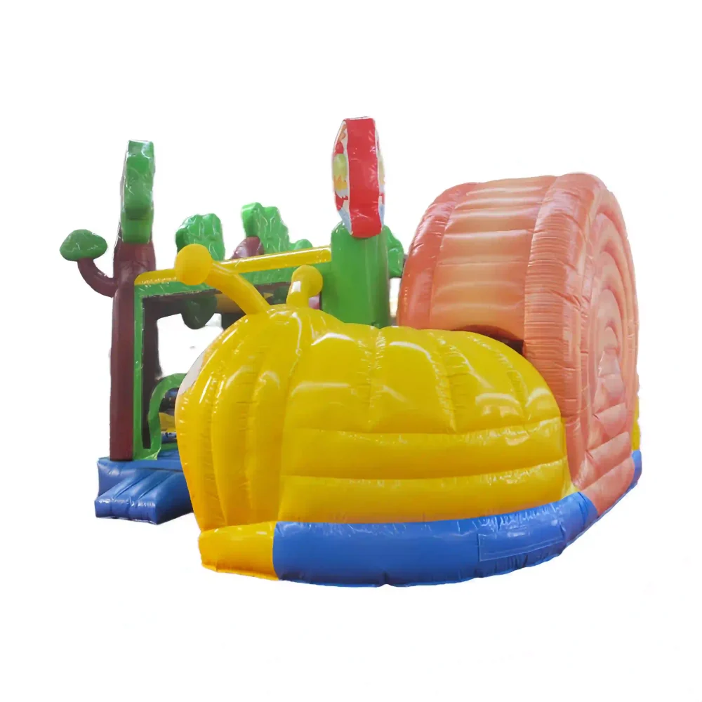 snail theme inflatable combo with slide (6)