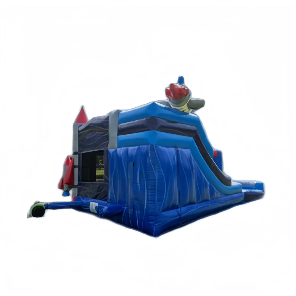 space combo with pool or stopper slide and bounce house combo (4)