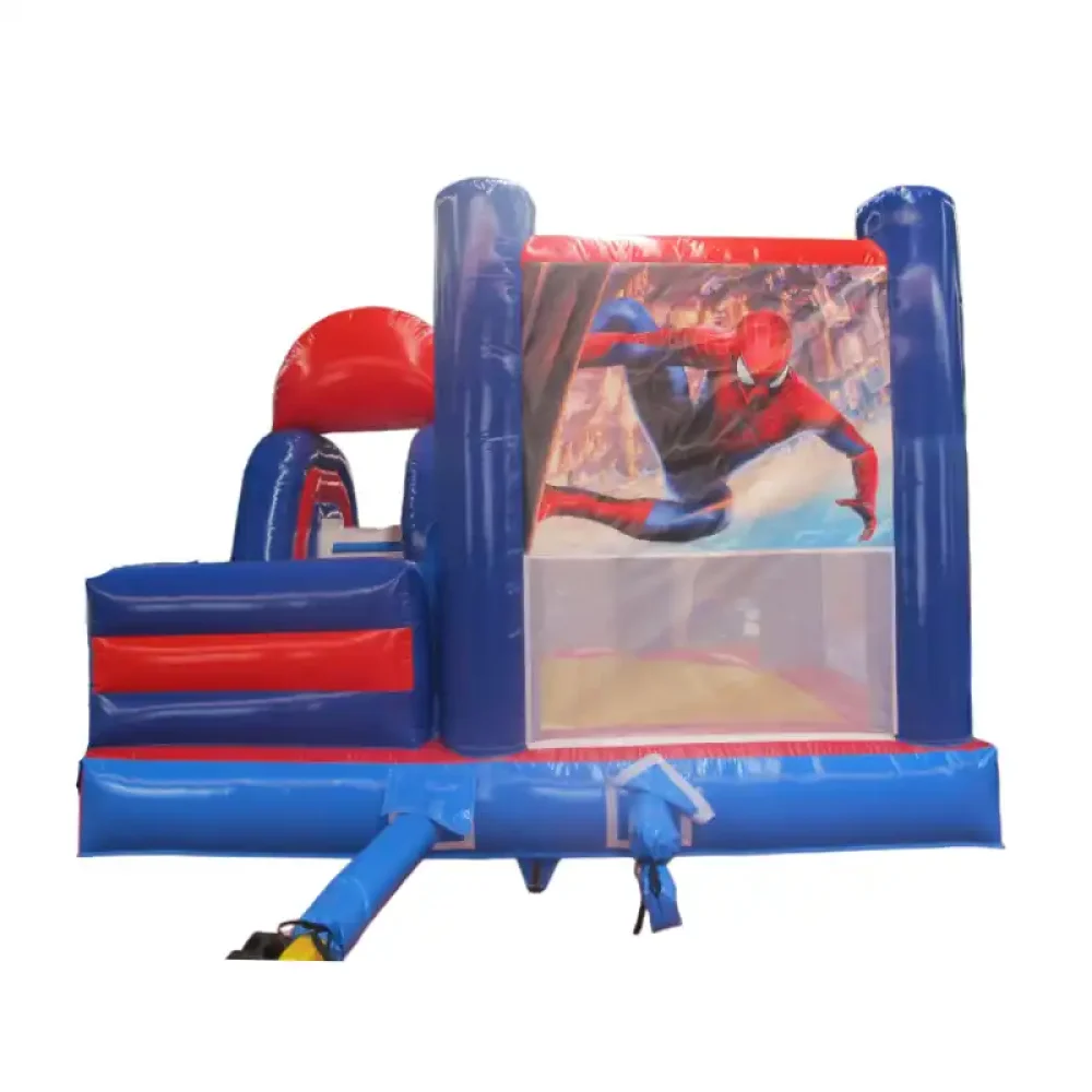 spider-man primary color bounce house with slide (2)