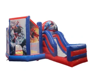 spider-man primary color bounce house with slide