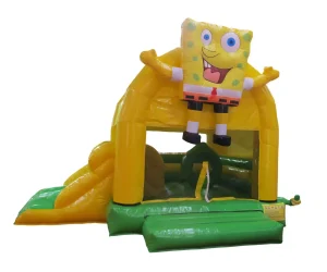 spongebob squarepants inflatable bounce house with slide 05