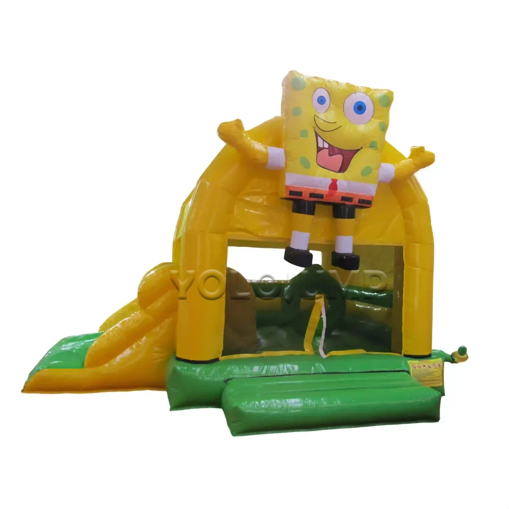 spongebob squarepants inflatable bounce house with slide (2)
