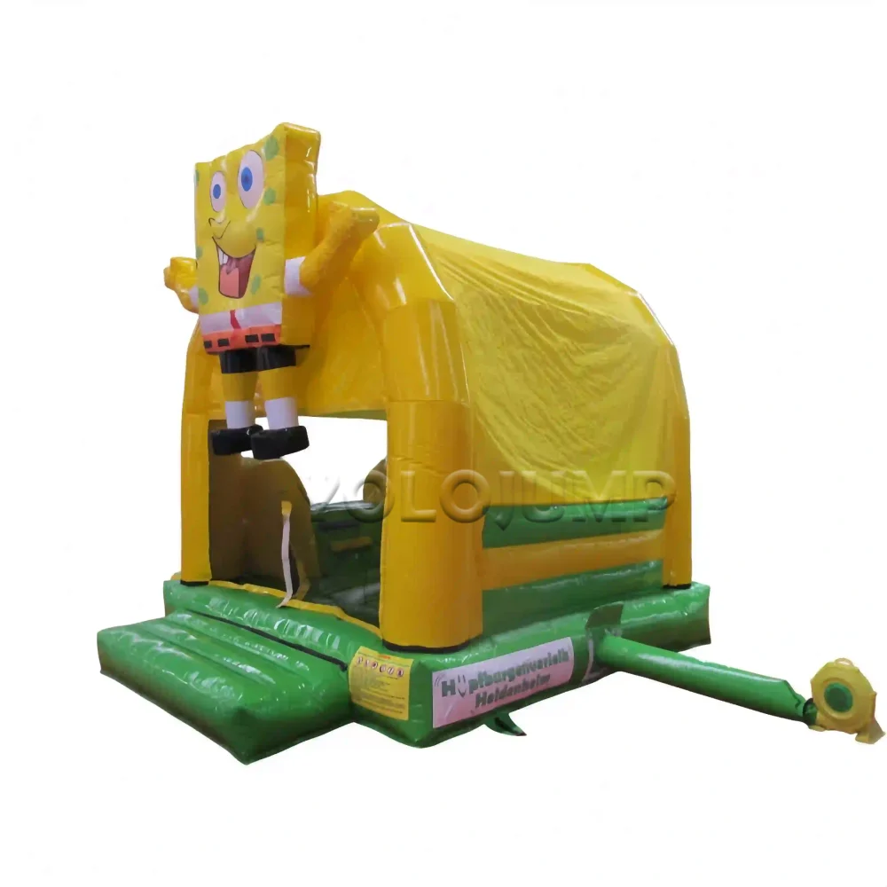 spongebob squarepants inflatable bounce house with slide (3)