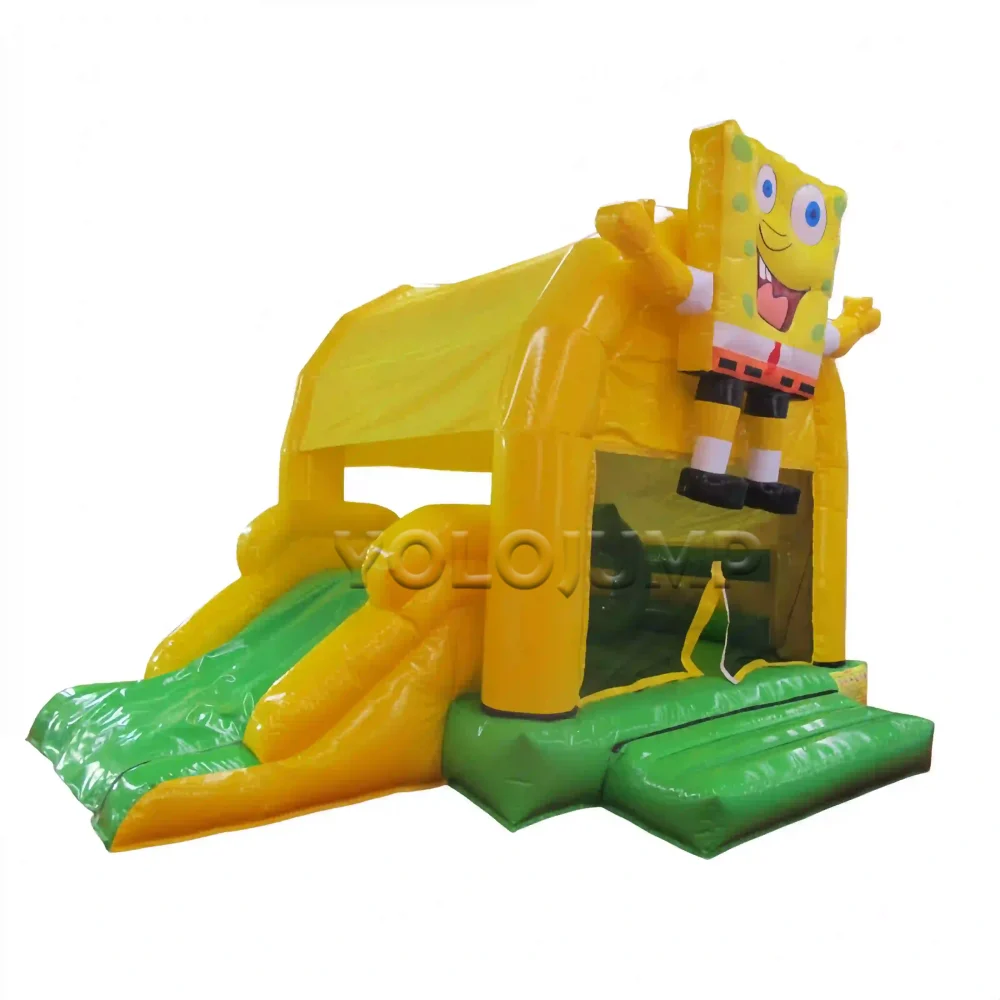 spongebob squarepants inflatable bounce house with slide
