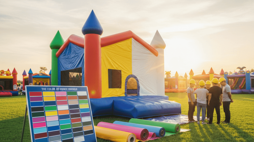 the color of bounce house is customizable
