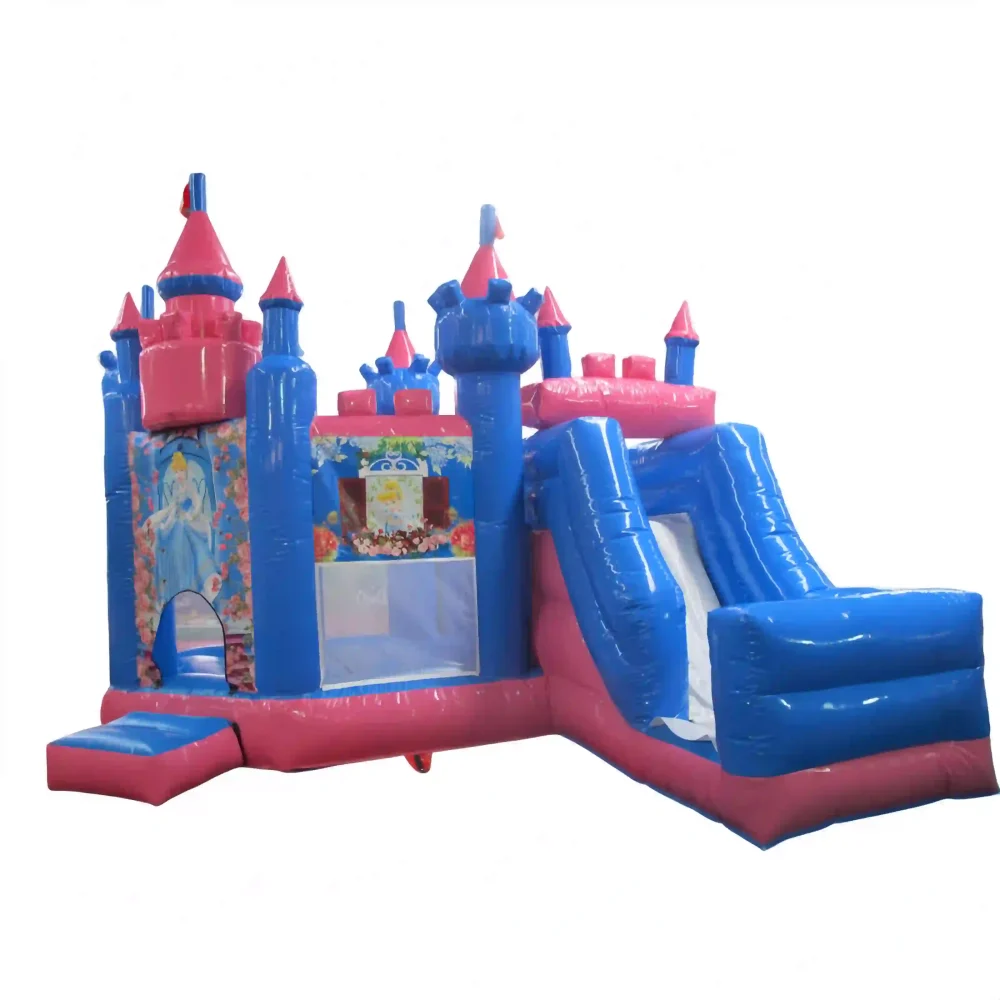 the princess's castle commercial bounce house with slide (3)