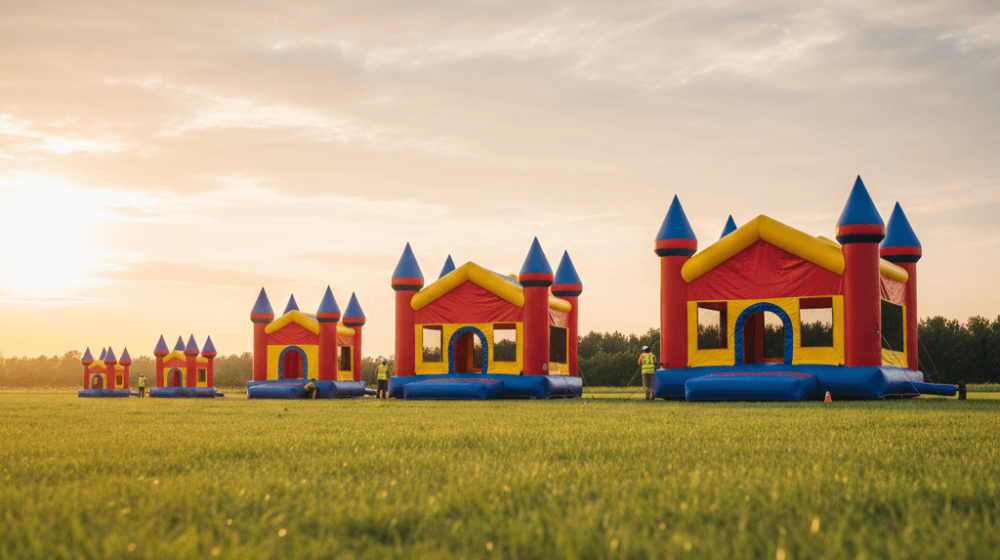 the size of bounce house is customizable