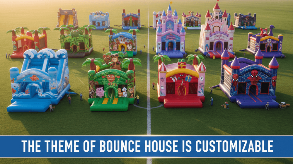 the theme of bounce house is customizable