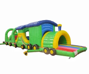 train shape extreme rush inflatable obstacle course for sale (4)
