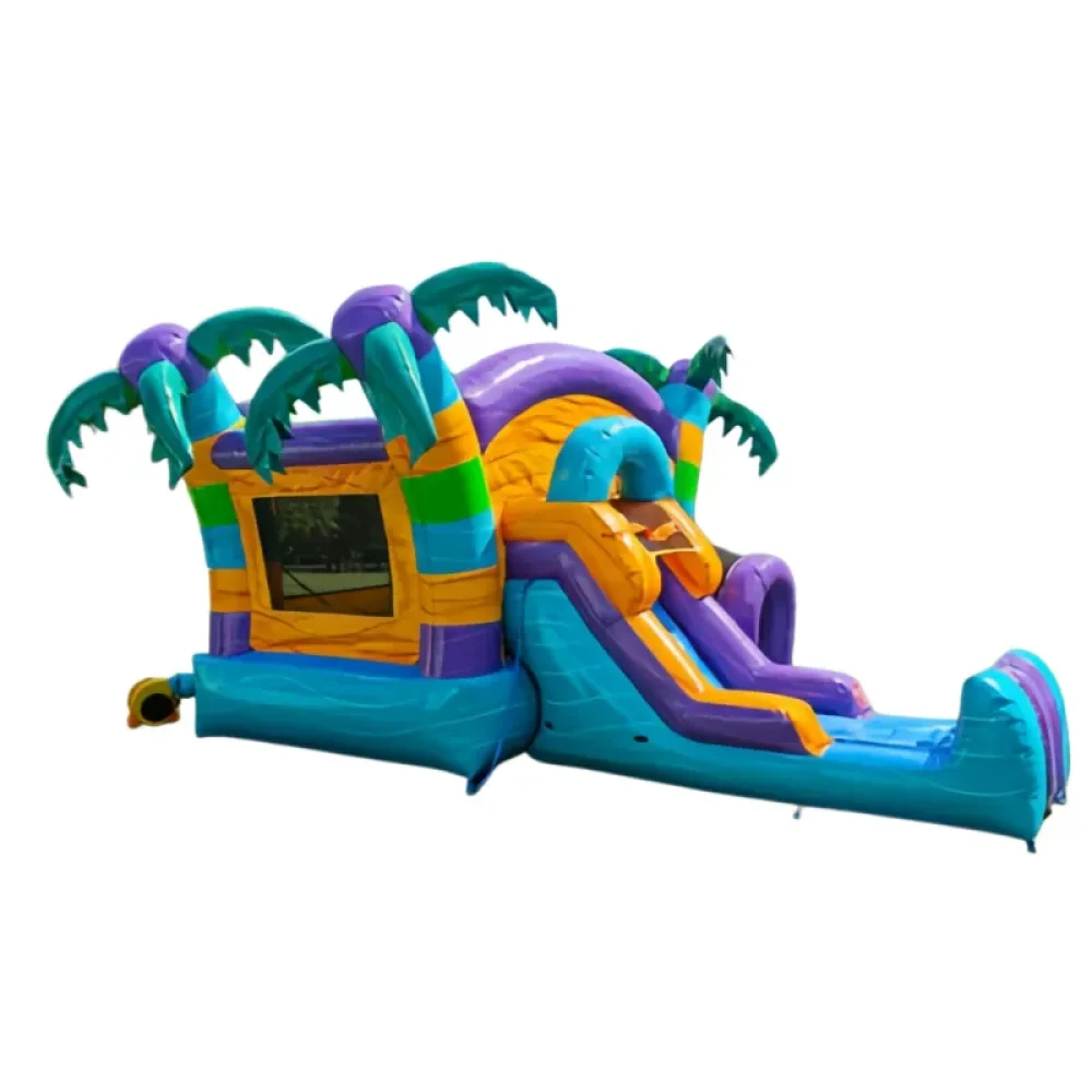 tropical forest commercial inflatable bounce house combo (2)